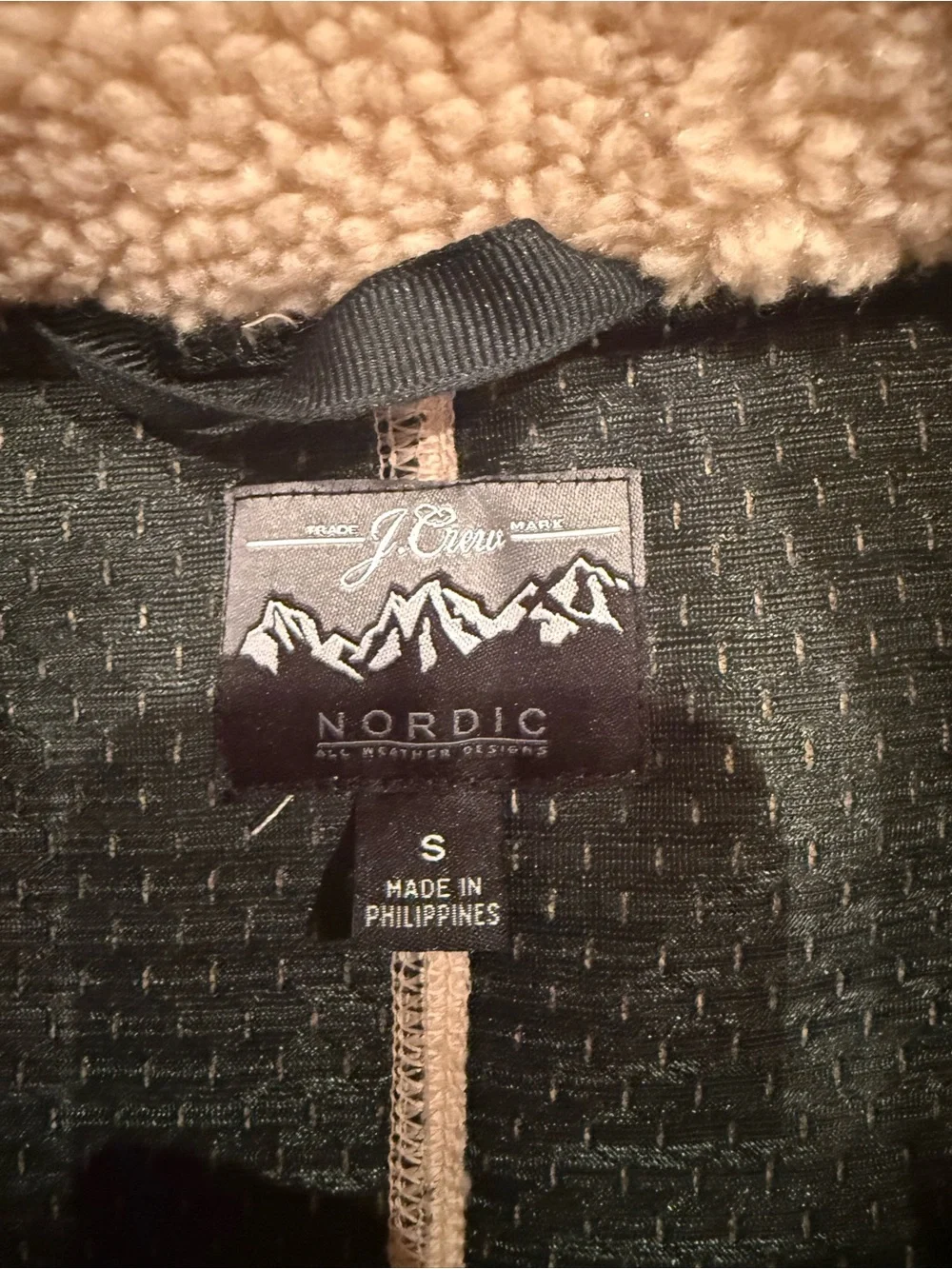 NWT Men’s J.Crew - Sherpa Vest with Navy Trim